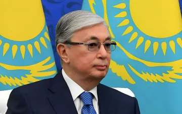Президент Казахстана Касым-Жомарт Токаев на встрече в Берлине