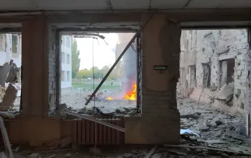 School in Sumy destroyed by a Russian KAB strike