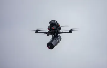 Украинский перехватчик FPV-дронов Мангал с сеткой
