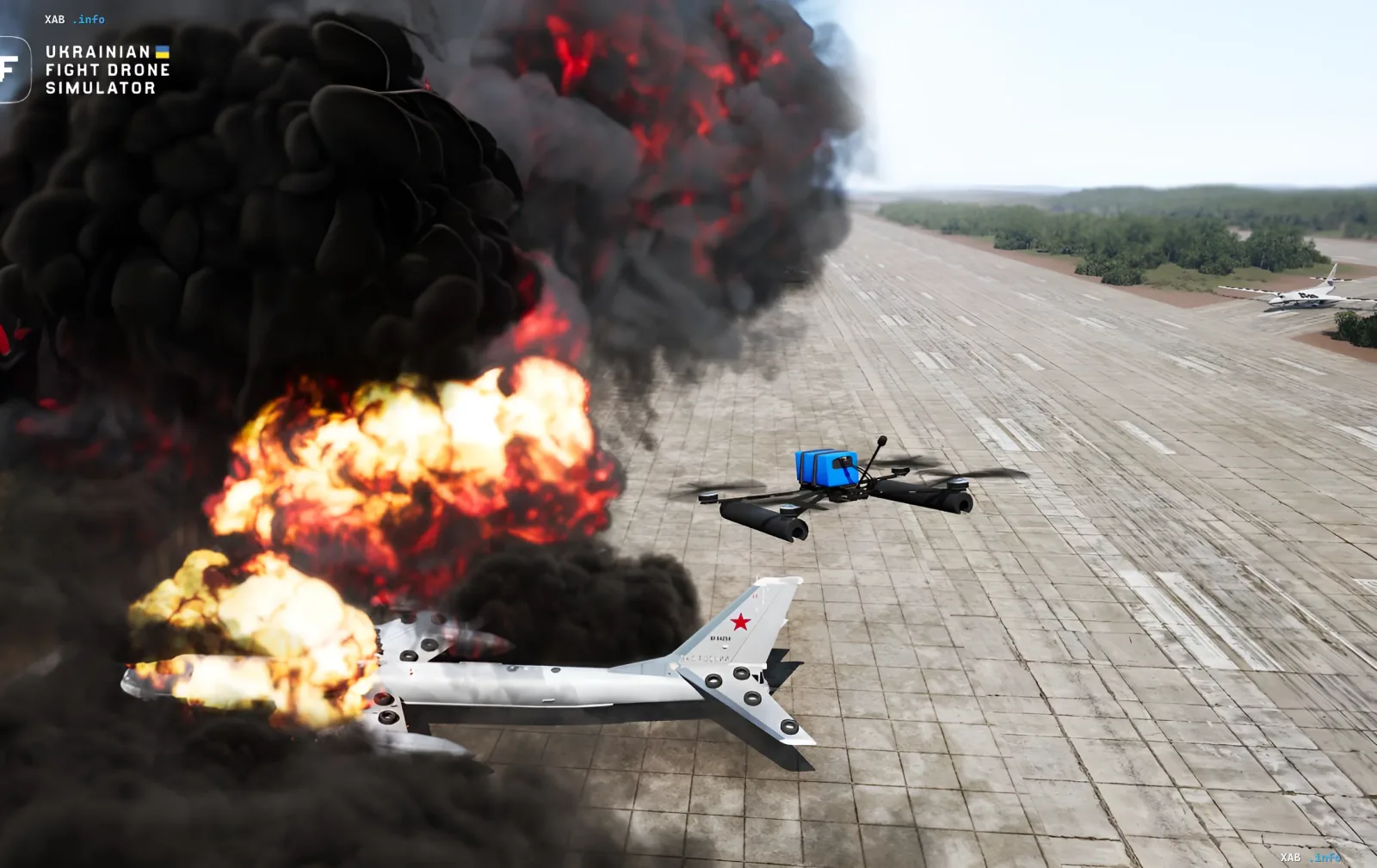 Web mission interface in Ukrainian Fight Drone Simulator