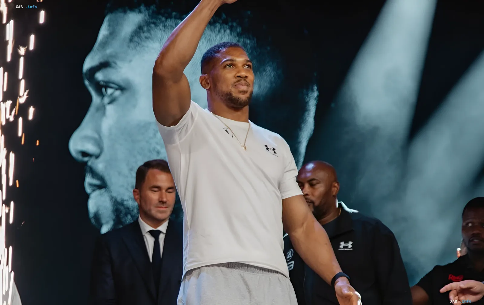 Anthony Joshua beim Training vor dem Kampf