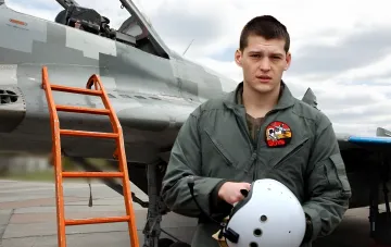 Истребитель МиГ-29 украинских Воздушных сил в небе