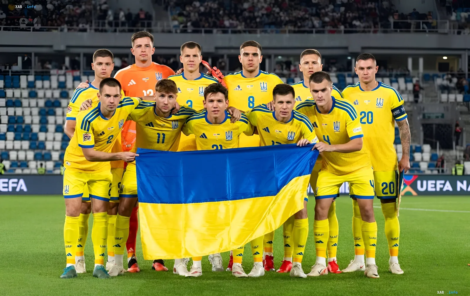 Сборная Украины по футболу в матче Лиги наций