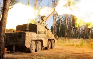 САУ Dita бригады Хартия в боевых условиях
