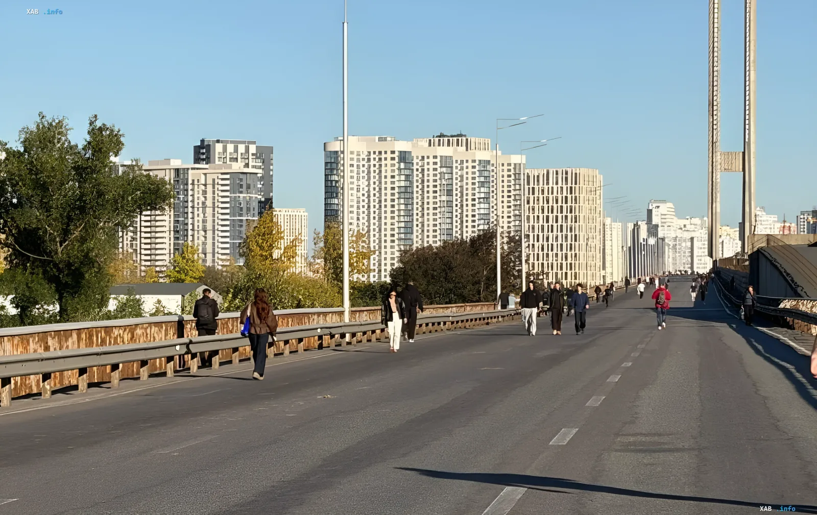 Blocked Pivdennyi Bridge in Kyiv after Russian shelling