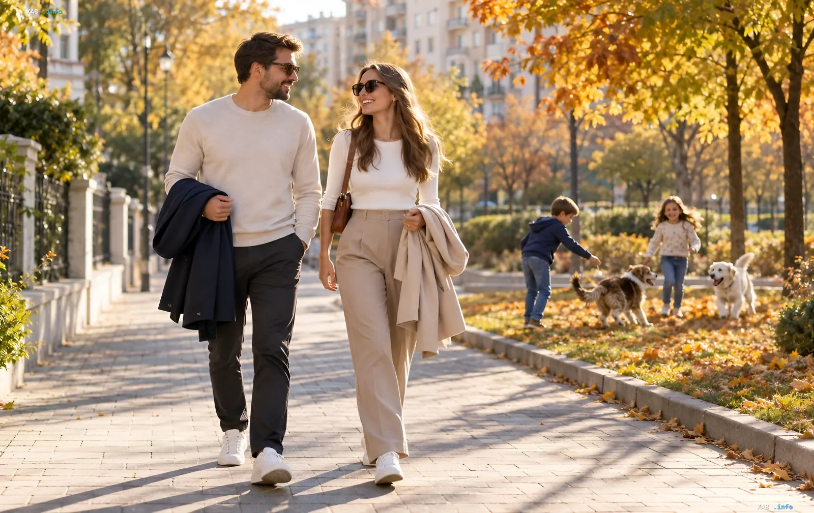 Autumn landscape and sunny weather in Ukraine in October 2026