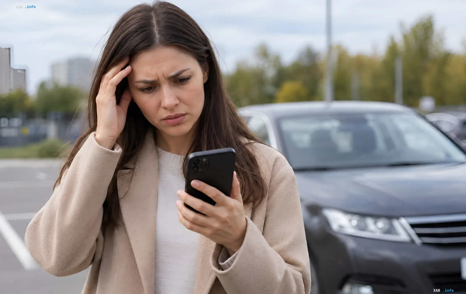 Selling a car through the Diia mobile app on a smartphone