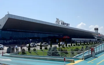 Chisinau Airport during evacuation