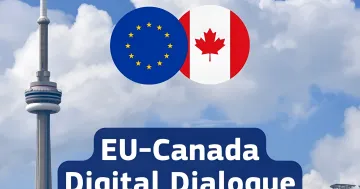 EU and Canada flags during strategic negotiations