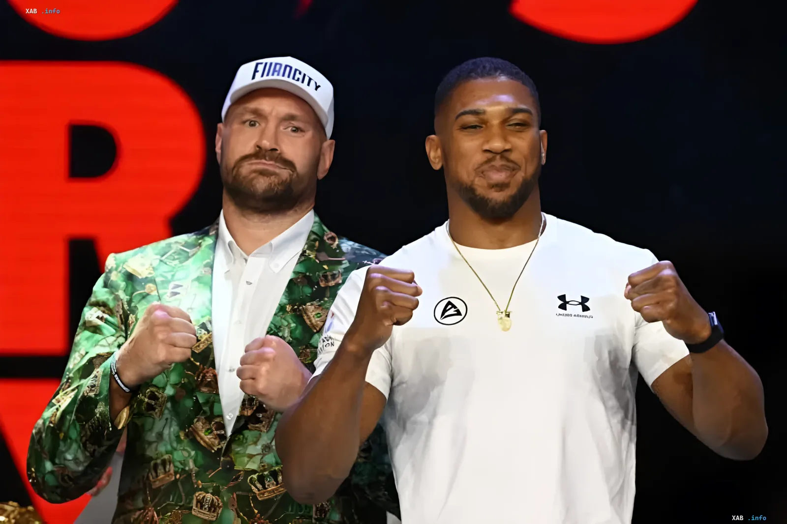 Tyson Fury und Anthony Joshua vor ihrem Schwergewichtsduell