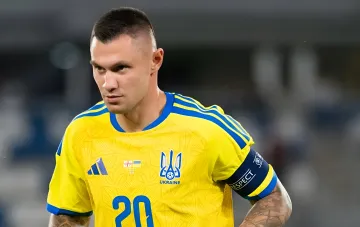 Spieler der ukrainischen Nationalmannschaft beim Training vor dem Spiel gegen Ungarn