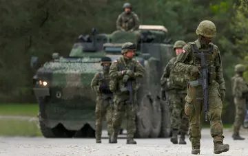Система ПВО Patriot и военная техника на границе Польши и Украины