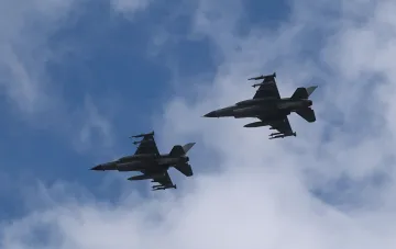 Истребитель F-16 бельгийских ВВС, подготовленный к передаче Украине