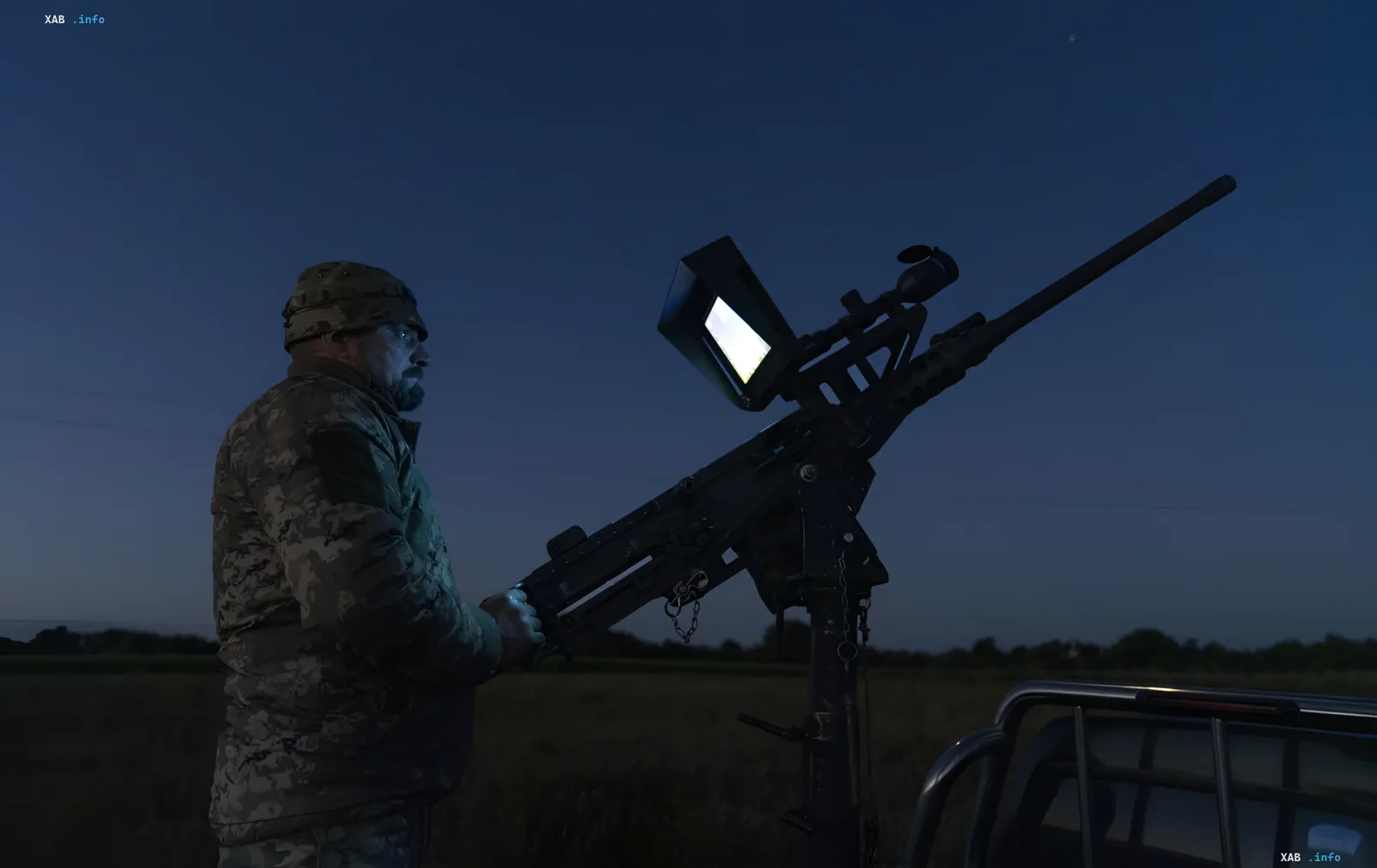 Ukrainian air defense repelling a massive drone attack