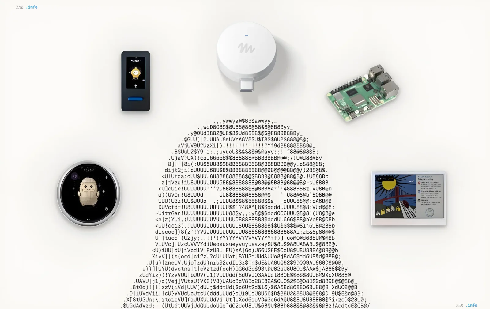 Пристрій Muse Home Link та компоненти Muse Gadgets від Meta на робочому столі