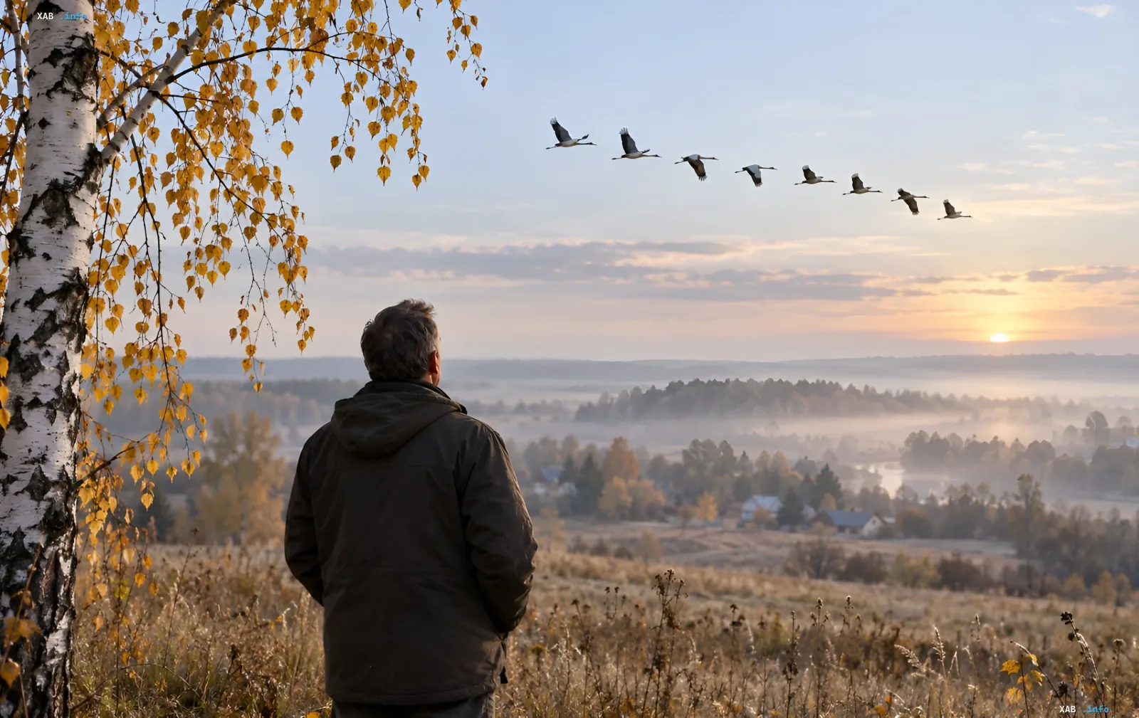 Herbstlandschaft im Oktober und Volksweisheiten über Fröste
