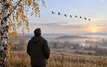 Herbstlandschaft im Oktober und Volksweisheiten über Fröste