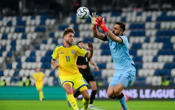 Ukraine national football team during a Nations League match