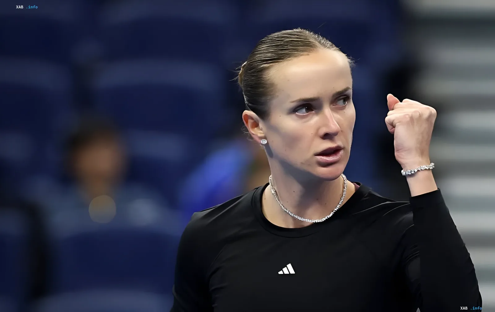 Элина Свитолина празднует победу на турнире WTA в Пекине