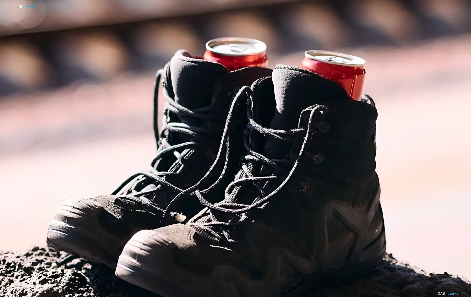 Инсталляция Medlin Boots с ботинками и кока-колой на вокзале в Киеве