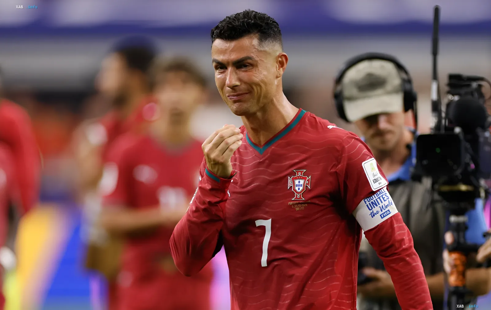 Cristiano Ronaldo in the Portugal national team kit during a match