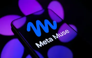 Планшет iPad с открытым ИИ-ассистентом Muse от Meta