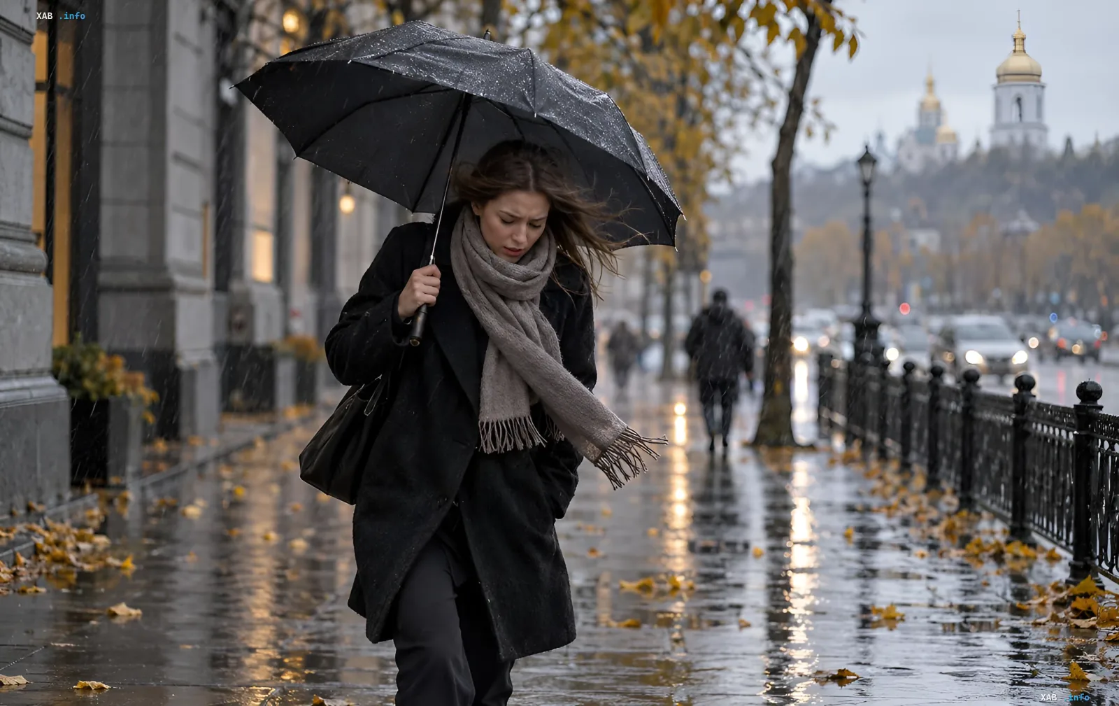 Kaltfront und Regen in der Ukraine am 9. Oktober