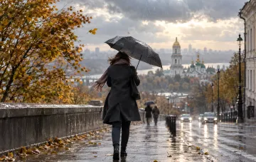 Осенняя погода в Украине с дождями и ветром
