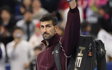 Novak Djokovic bei einem Tennismatch in Shanghai