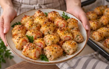 Хрустящие снеки из рисовой бумаги с начинкой