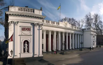 Odesa City Council building and veteran protests