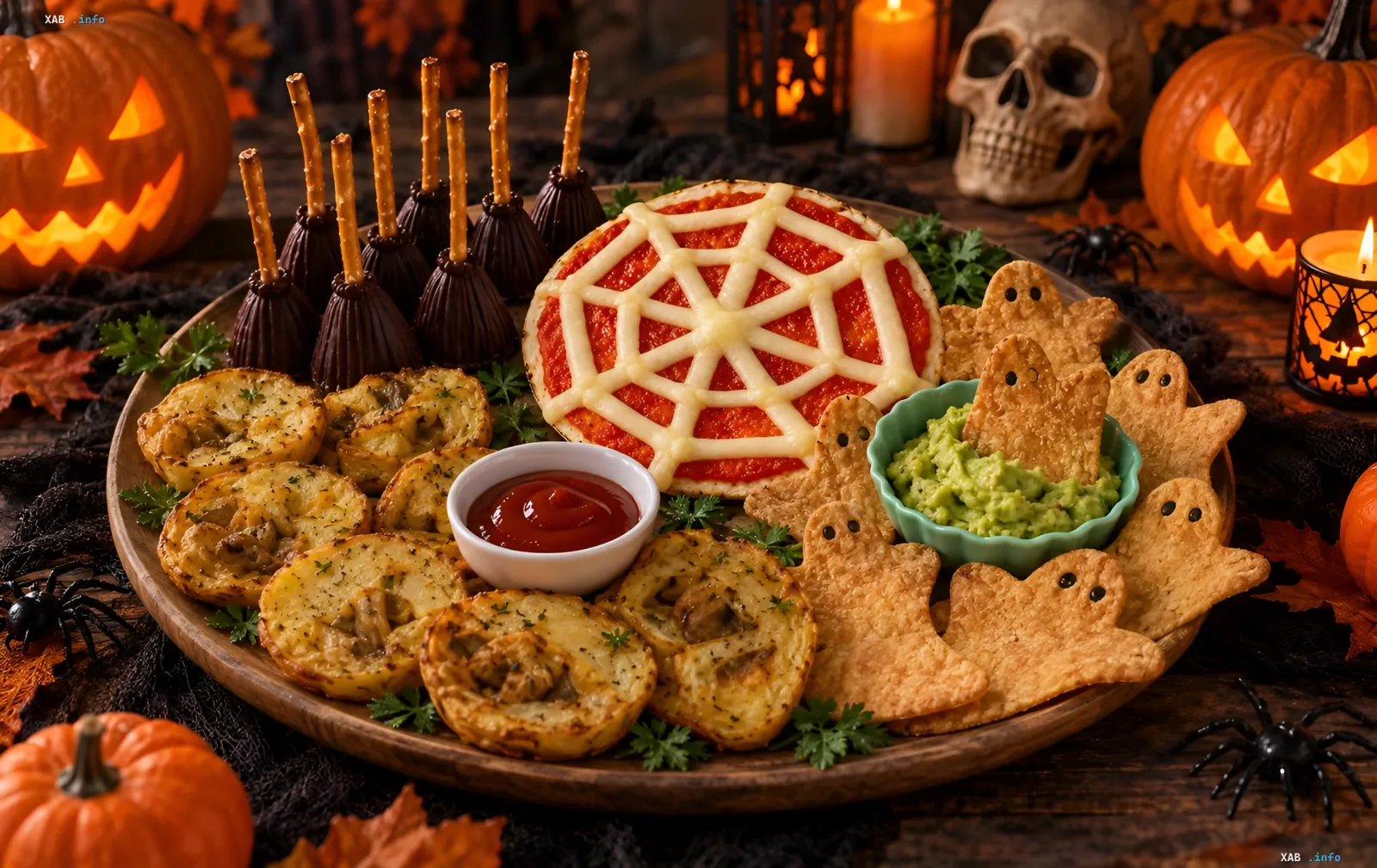 Thematische Halloween-Gerichte, die mit Kindern zubereitet wurden