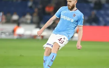 Arsenii Batagov and Ruslan Malinovskyi Trabzonspor players
