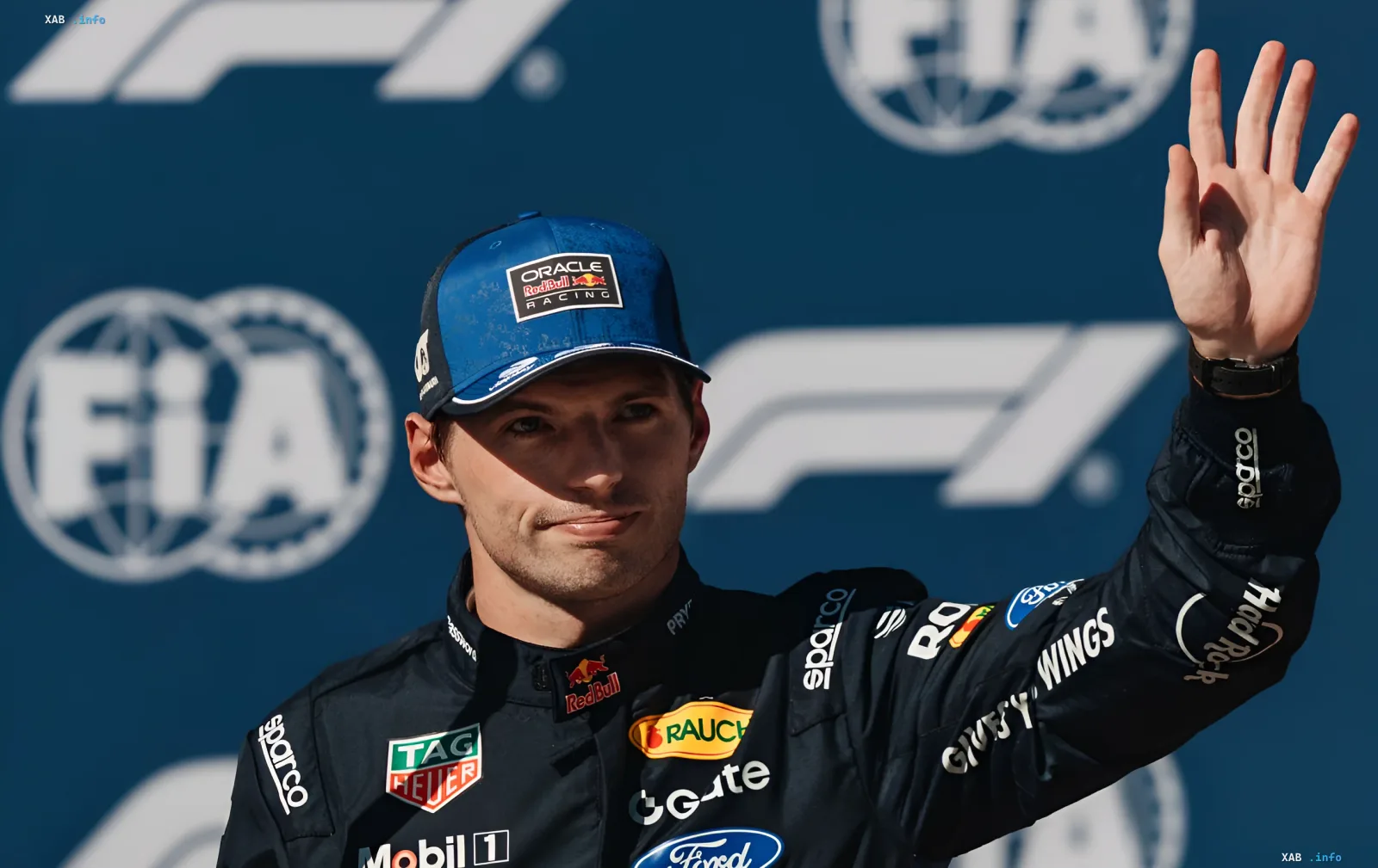 Max Verstappen celebrates victory at the Singapore Grand Prix at Marina Bay