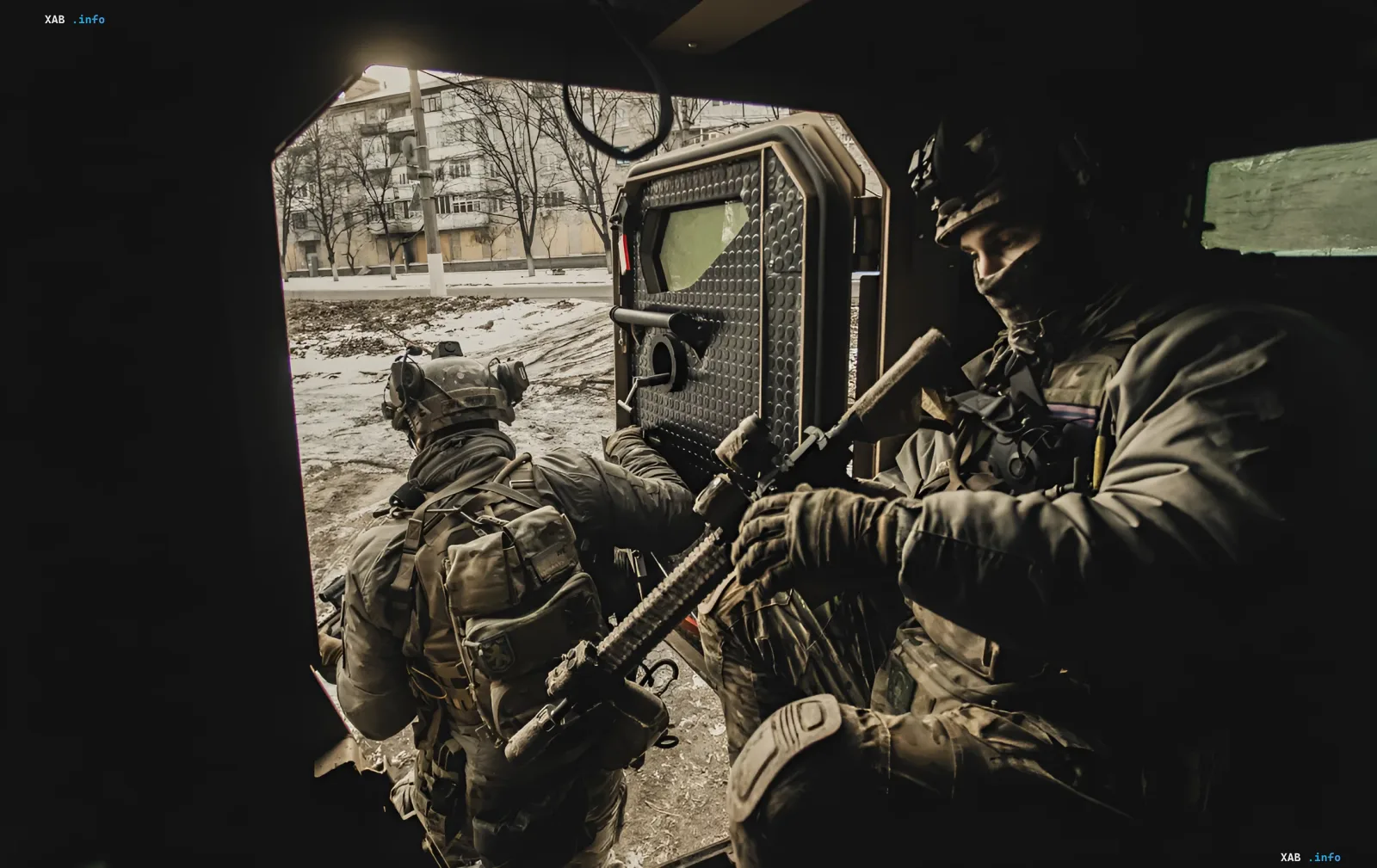 GUR special forces fighters during an operation