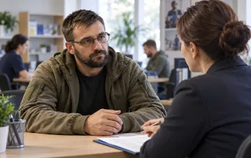 Military veteran receiving state support and consultation after demobilization