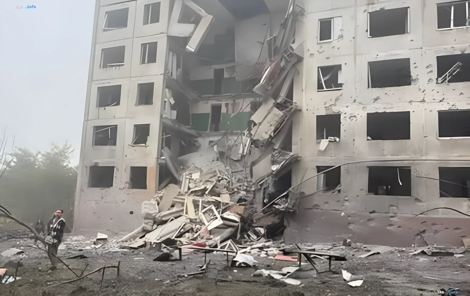Consequences of the enemy airstrike on residential buildings in Sloviansk