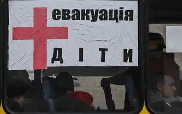 Kinderevakuierung in Kramatorsk