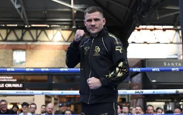 Denys Berinchyk training ahead of his bout in Kyiv
