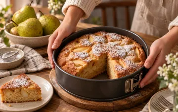 Saftiger Birnenkuchen mit Zimt
