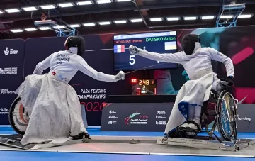 Ukrainian fencers at the European Championships in Cardiff