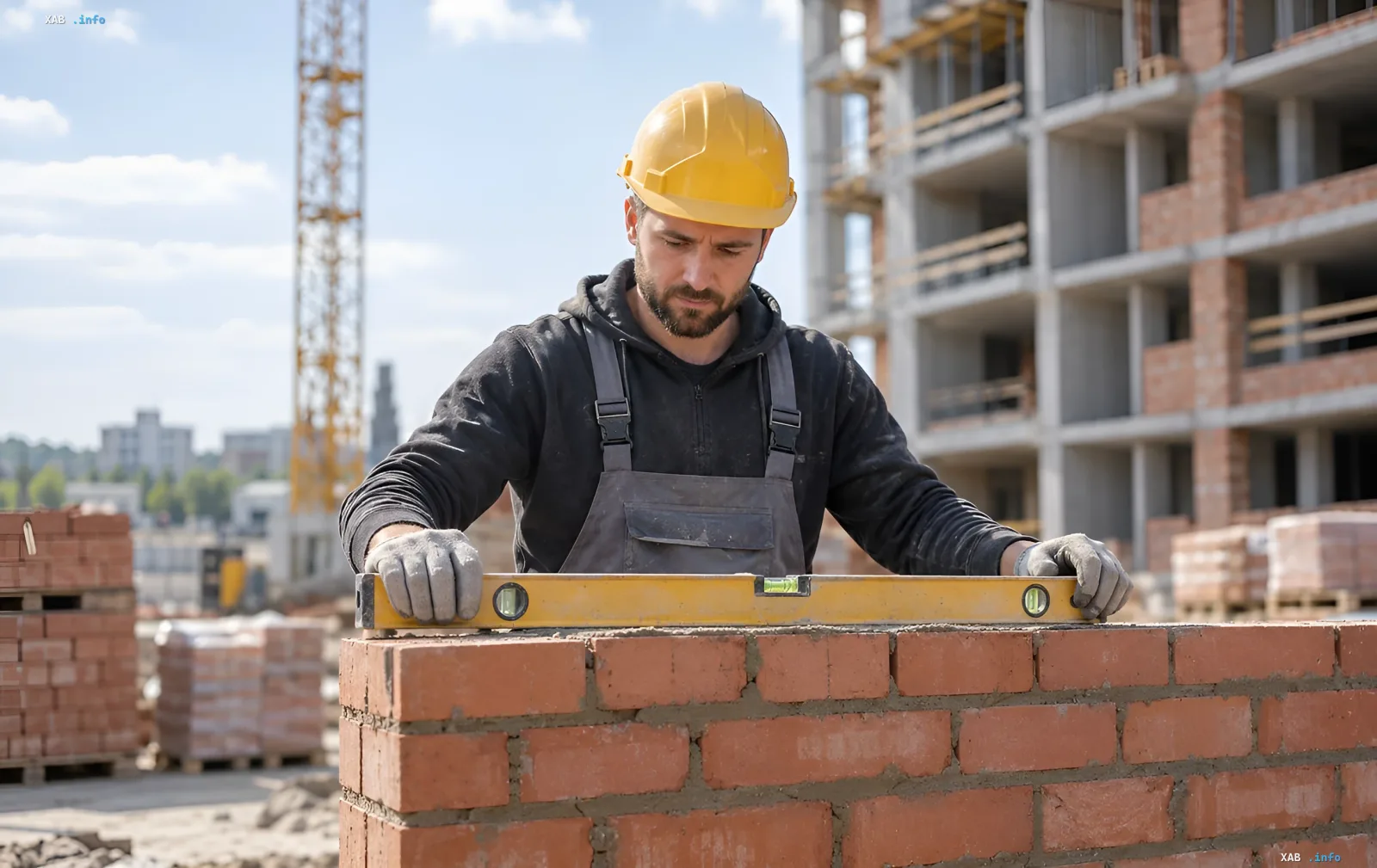 Ein Lagerarbeiter zählt Bauteile in der Ukraine