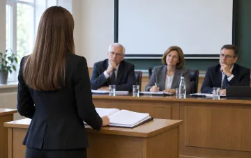 Academic council meeting for a dissertation defense at a Ukrainian university
