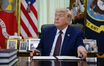 Donald Trump während einer Rede