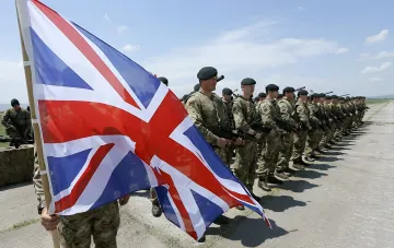 Britisches Militär bei Übungen zur Verteidigung der Falkland-Inseln