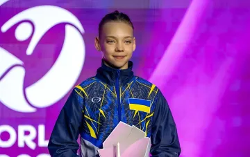 Ukrainian women's artistic gymnastics team preparing for the 2026 World Championships