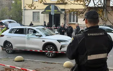 Folgen der Elektroauto-Explosion im Zentrum von Kiew