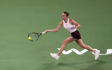 Elina Svitolina at the tennis tournament in Wuhan