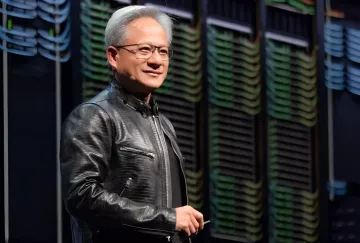 Nvidia-CEO Jensen Huang spricht auf einer Technologiekonferenz