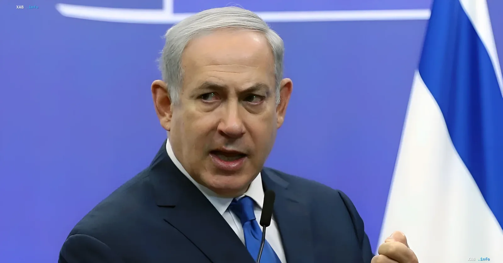 Israels Premierminister Benjamin Netanjahu gibt eine Erklärung ab